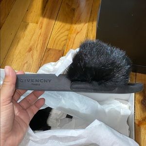 GIVENCHY FUR SLIDES